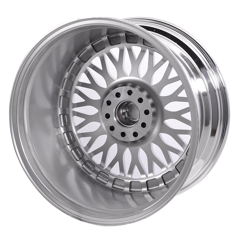 (2) 19X9.5 +40 5X114.3 / 5X120 Step Lip Deep Dish Mesh Wheels Rims
