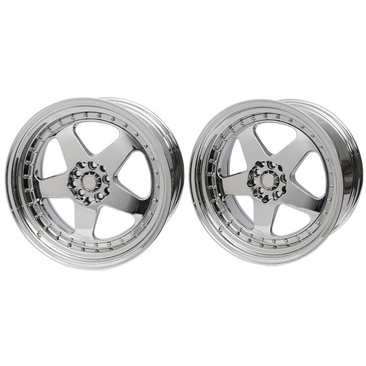 (2) 18X10 +30 5X100 / 5X114.3 Step Lip 5 Spoke Wheels Rim Accessories
