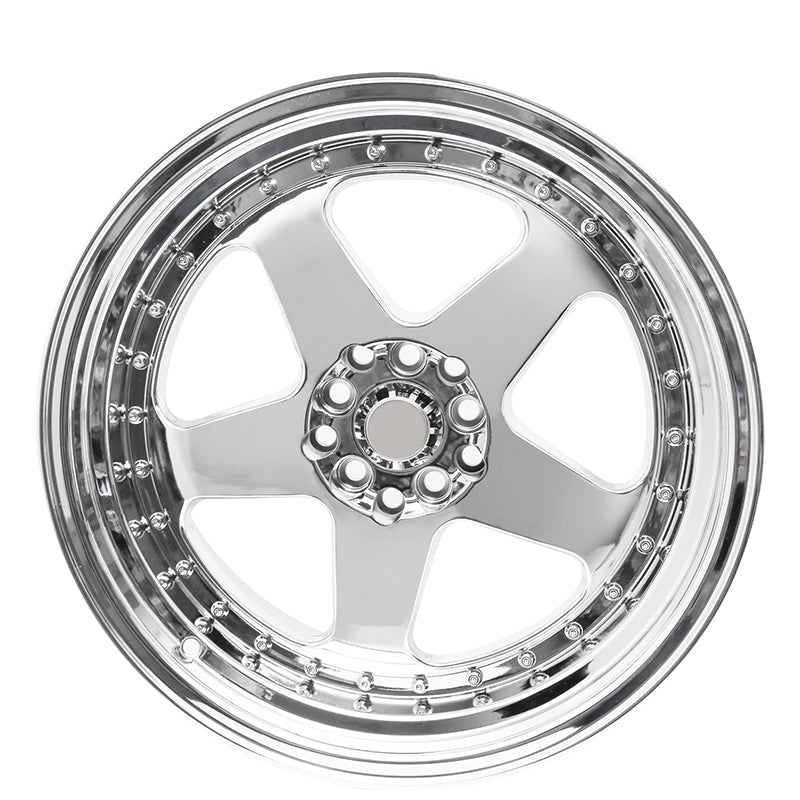 (2) 18X10 +30 5X100 / 5X114.3 Step Lip 5 Spoke Wheels Rim Accessories