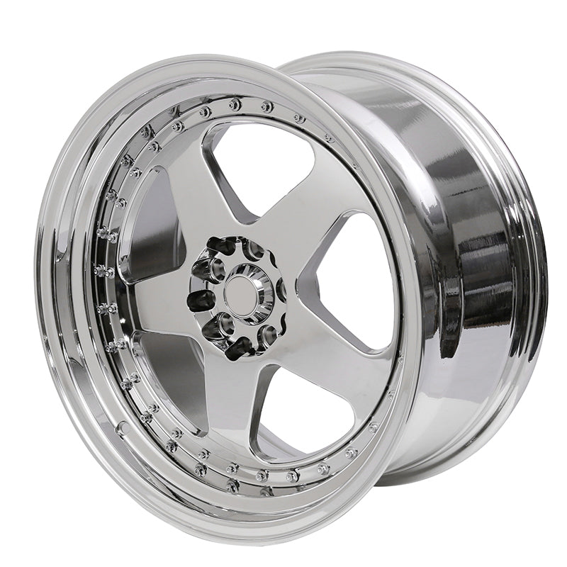 (2) 18X10 +30 5X100 / 5X114.3 Step Lip 5 Spoke Wheels Rim Accessories