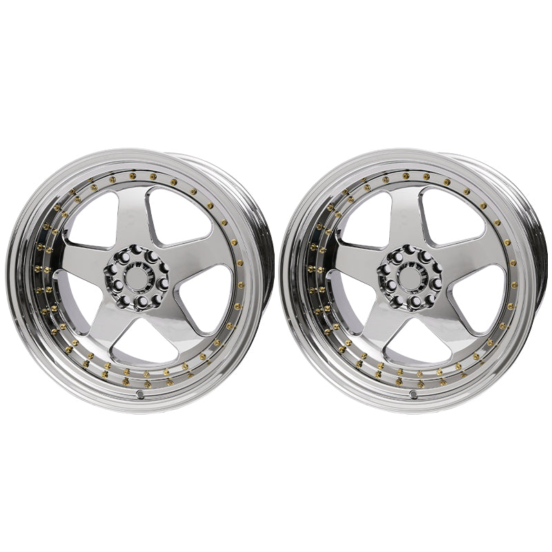 (2) 18X10 +30 5X100 / 5X114.3 Step Lip 5 Spoke Wheels Rim Replacement