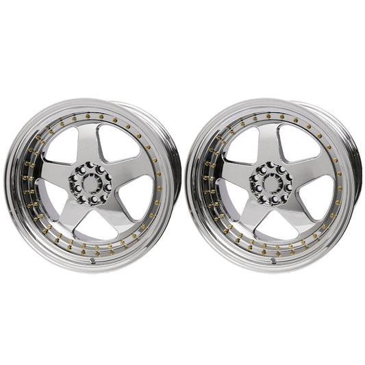 (2) 18X10 +30 5X100 / 5X114.3 Step Lip 5 Spoke Wheels Rim Replacement