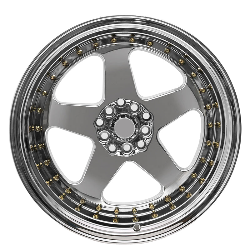 (2) 18X10 +30 5X100 / 5X114.3 Step Lip 5 Spoke Wheels Rim Replacement