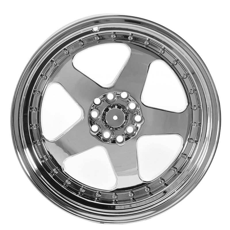 (2) 18X9.0 +30 5X100 / 5X114.3 Step Lip 5 Spoke Wheels Rim Accessories