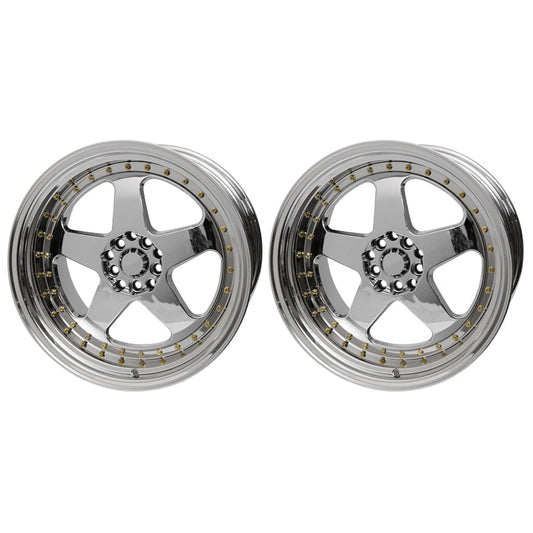 (2) 18X9.0 +30 5X100 / 5X114.3 Step Lip 5 Spoke Wheels Rim Replacement