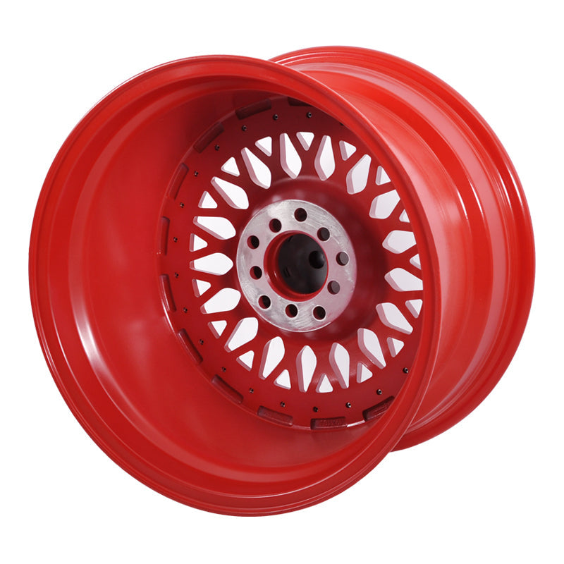 (2) 17X10 +30 5X100 / 5X114.3 Step Lip Deep Dish Mesh Wheels Rims Kit