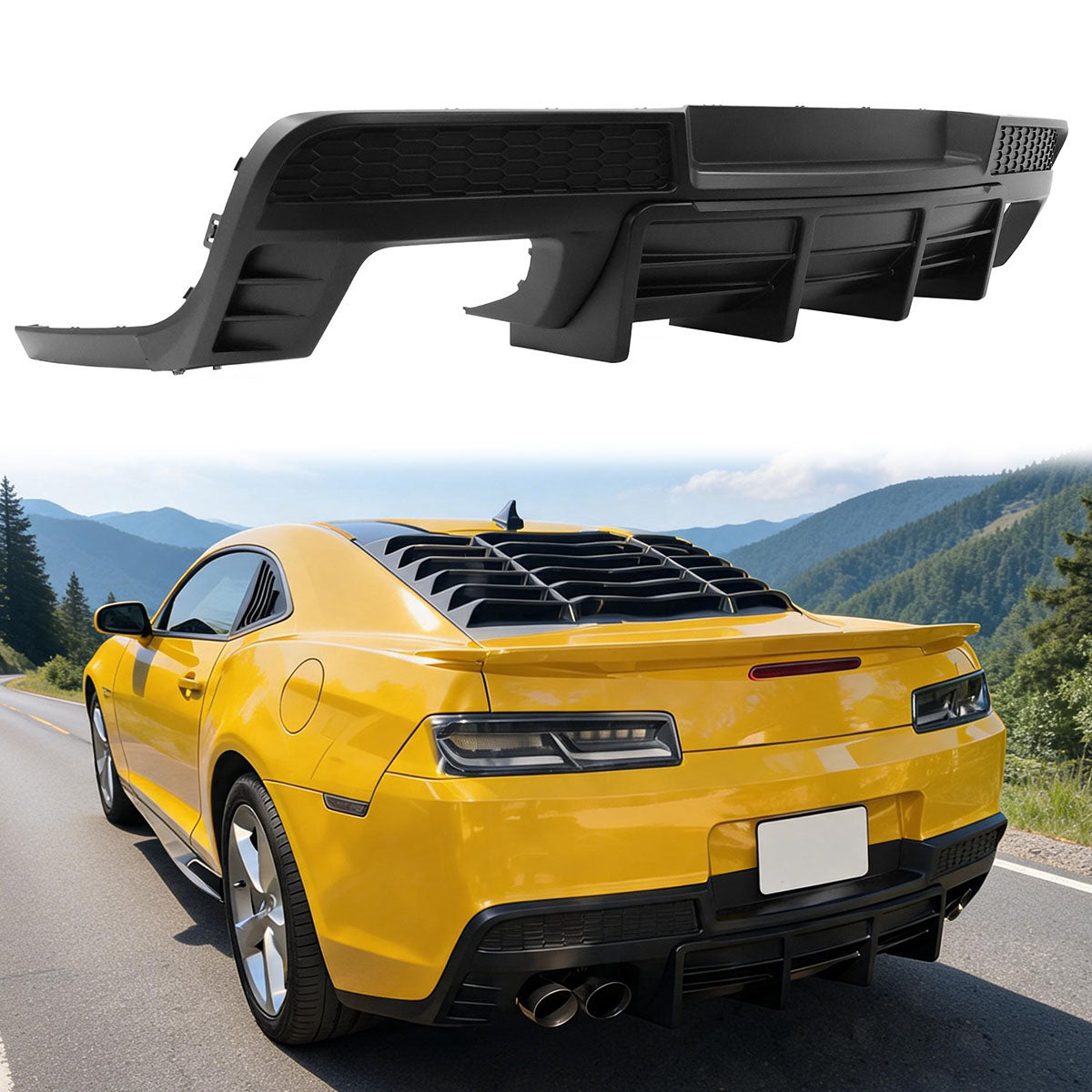 2014-2015 Chevy Camaro Ikon Rear Diffuser Bumper Lip PP