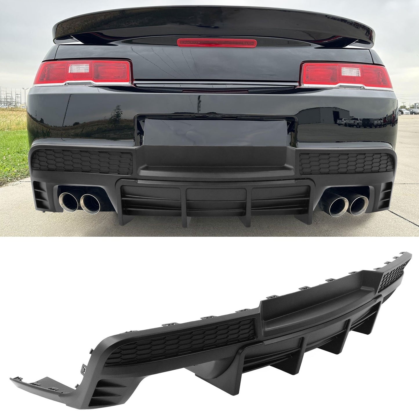 2014-2015 Chevy Camaro Ikon Rear Diffuser Bumper Lip PP