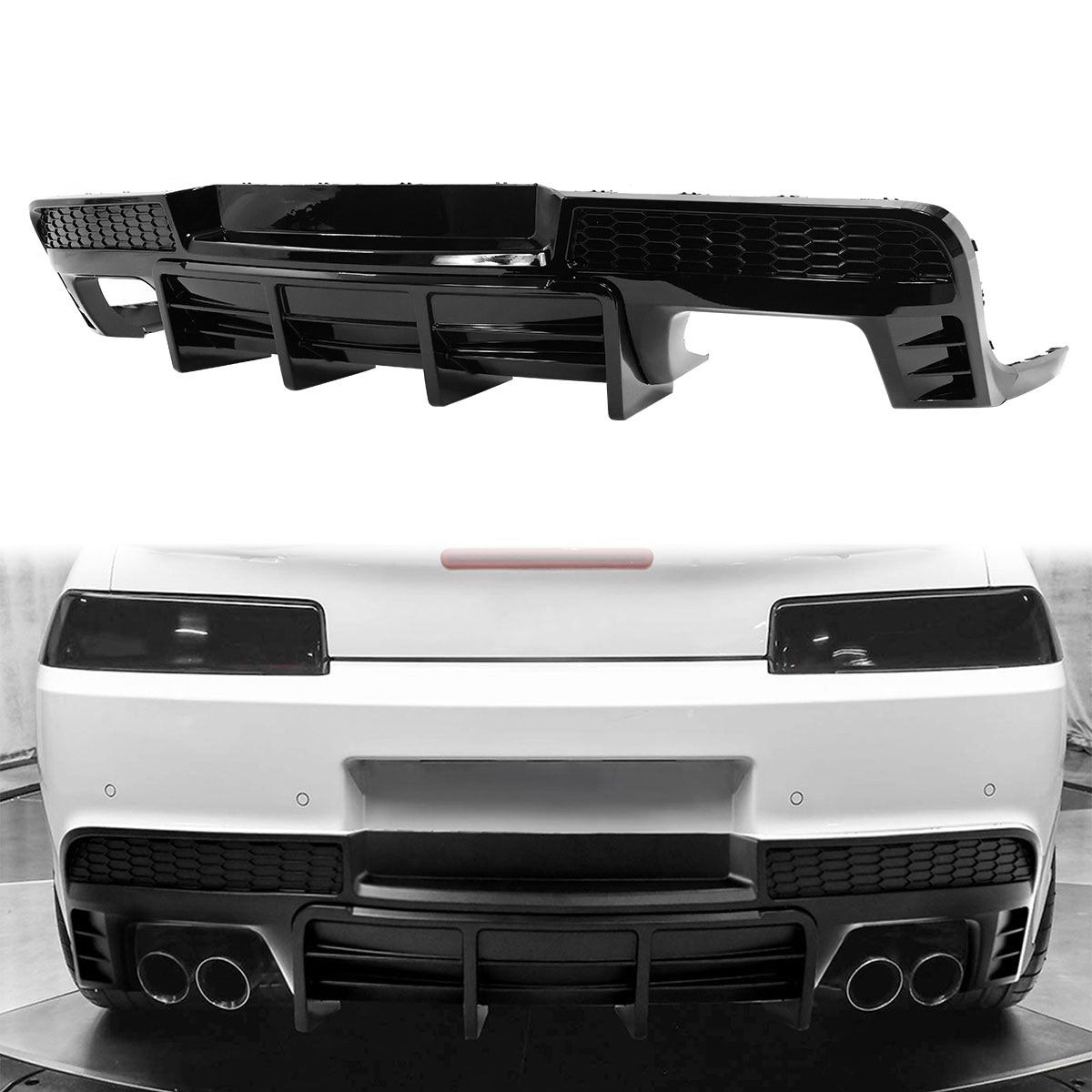 2014-2015 Chevy Camaro Ikon Rear Diffuser Bumper Lip PP