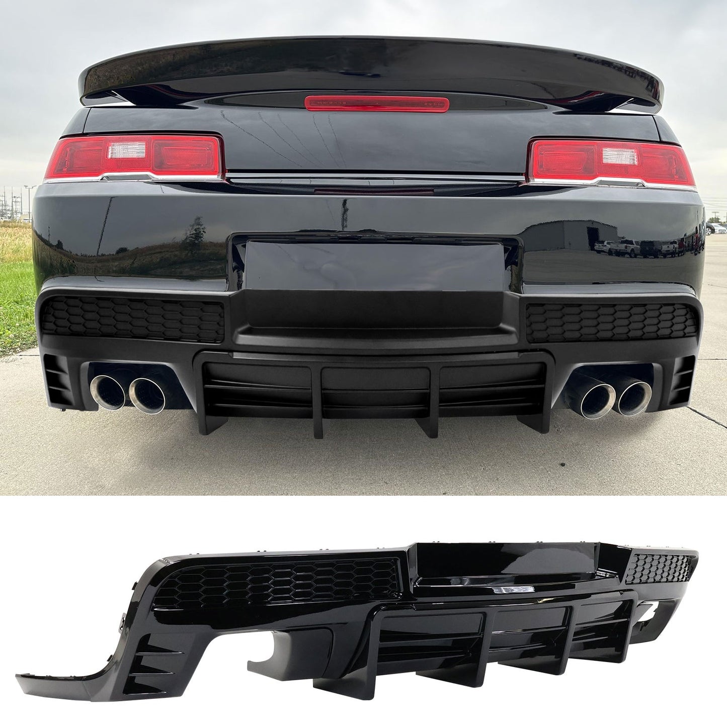 2014-2015 Chevy Camaro Ikon Rear Diffuser Bumper Lip PP