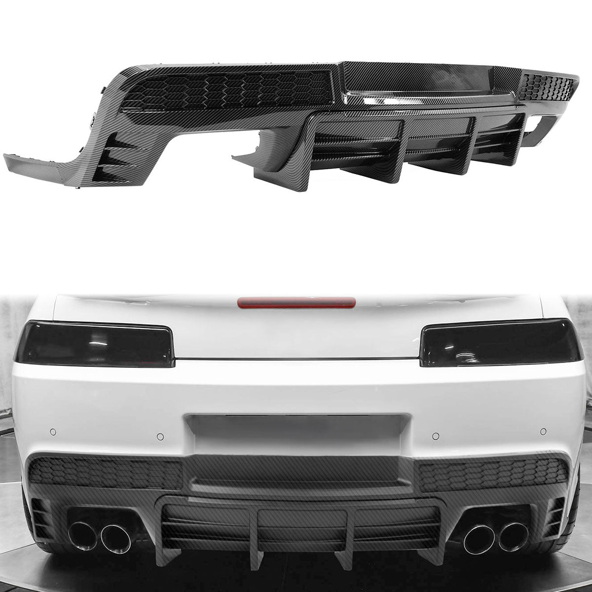 2014-2015 Chevy Camaro Ikon Rear Diffuser Bumper Lip PP