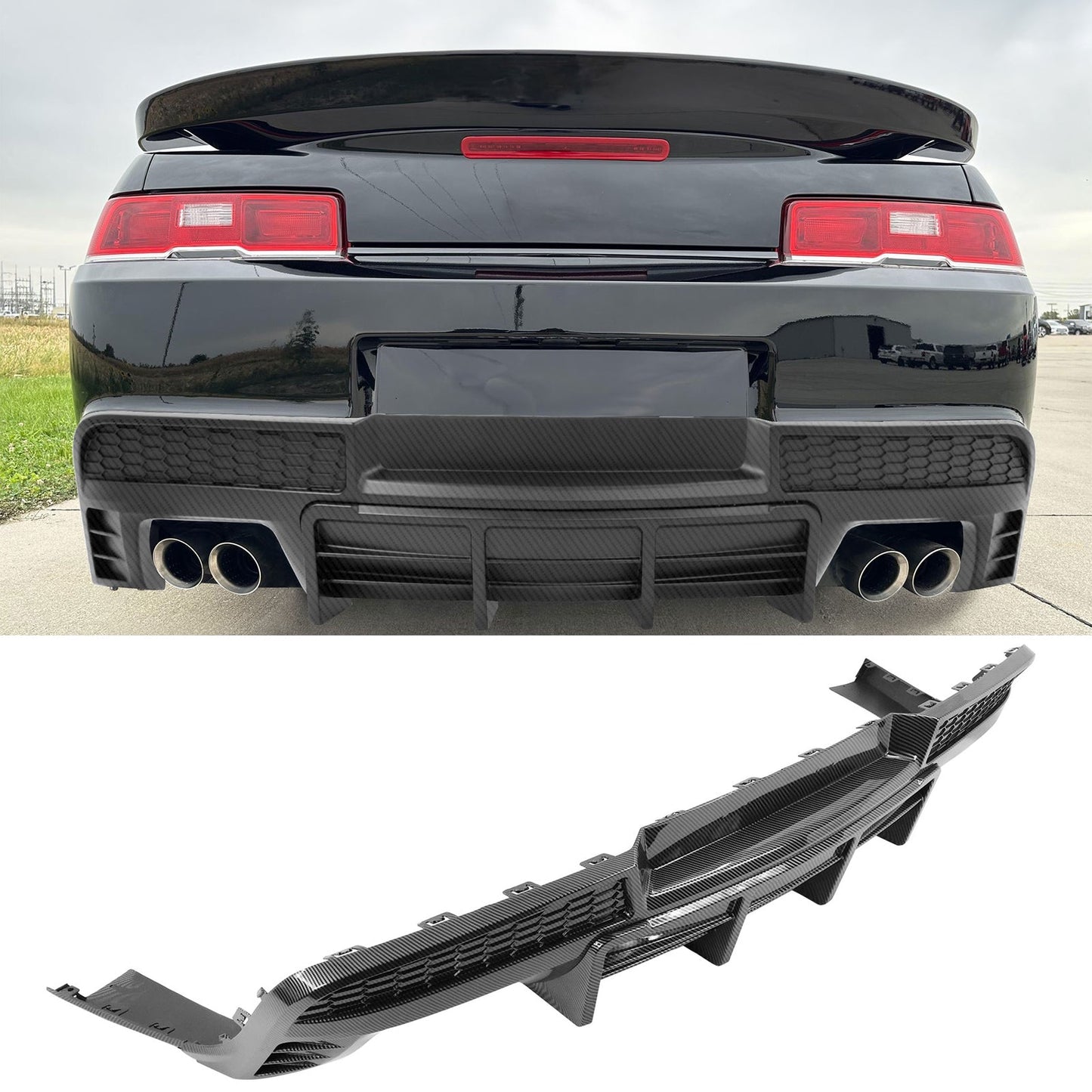 2014-2015 Chevy Camaro Ikon Rear Diffuser Bumper Lip PP