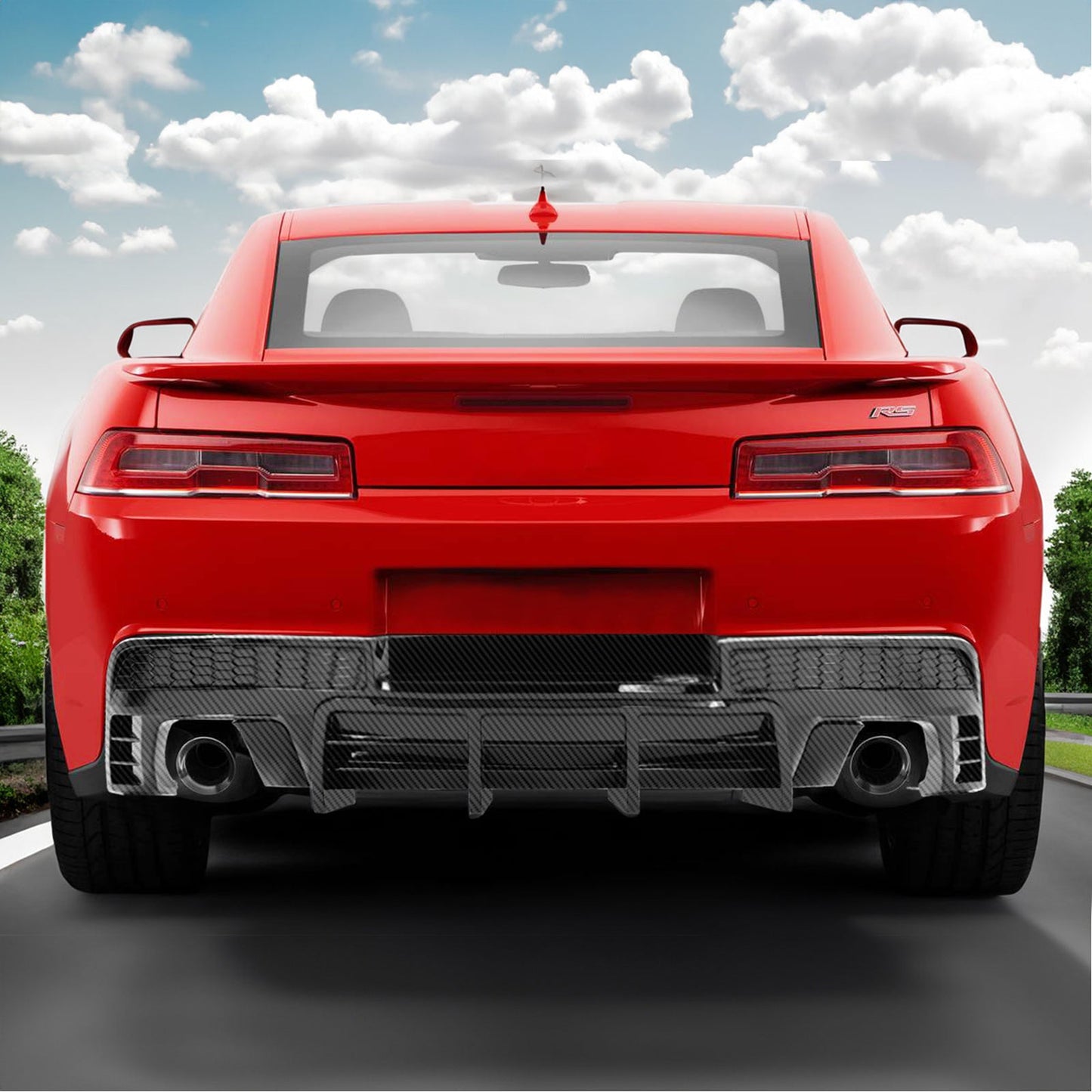 2014-2015 Chevy Camaro Ikon Rear Diffuser Bumper Lip PP