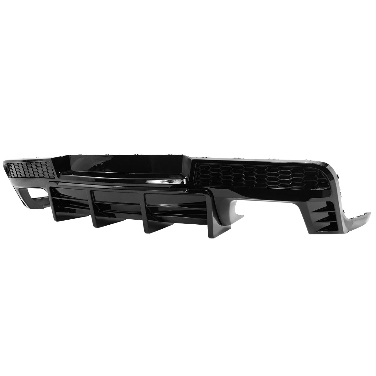2014-2015 Chevy Camaro Black Rear Diffuser + Quad Exhaust Tips
