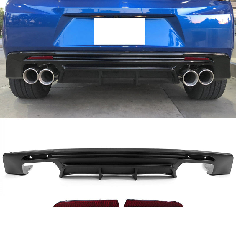2014-2015 Chevy Camaro 6th ZL1 Style Rear Bumper+Diffsuer w/ Reflector