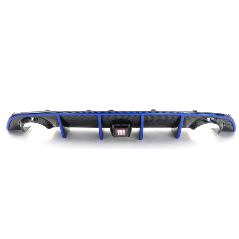 2015-2023 Dodge Charger Rear Diffuser & Red LED Blue Reflective Tape