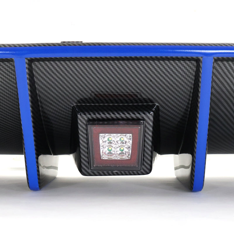 2015-2023 Dodge Charger Rear Diffuser & Red LED Blue Reflective Tape