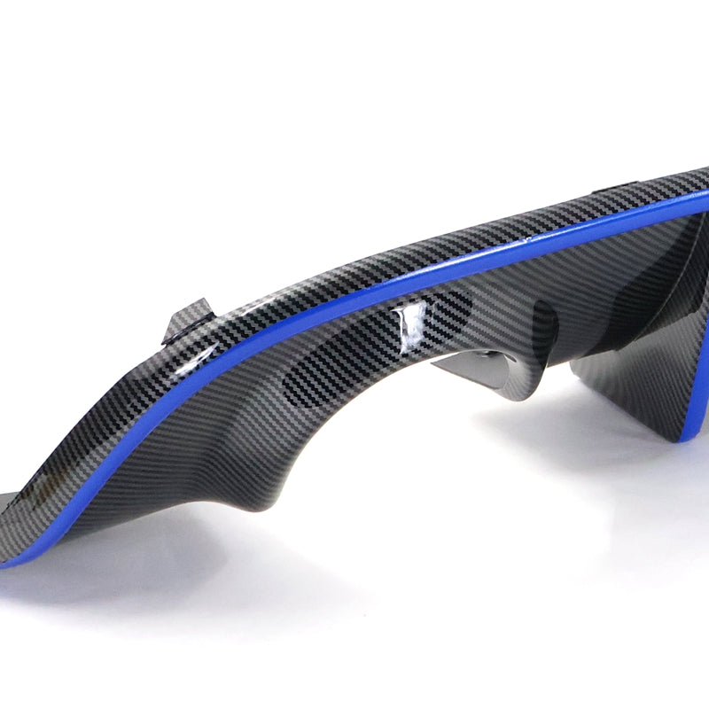 2015-2023 Dodge Charger LED Rear Diffuser Carbon Fiber Look Blue Tape