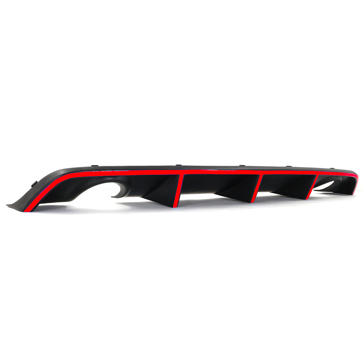 2012-2014 Dodge Charger OE Style Rear Diffuser w/ Red Reflective Tape