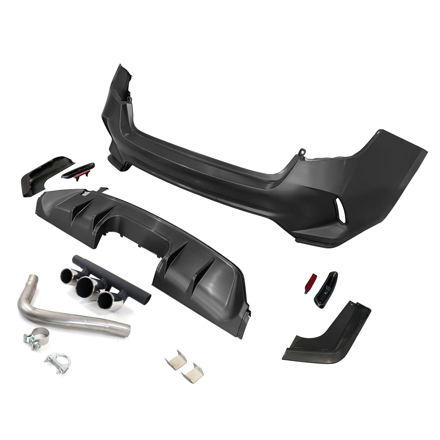 2022-2024 Honda Civic LX Sport Rear Bumper Cover Set + Exhaust Pipe