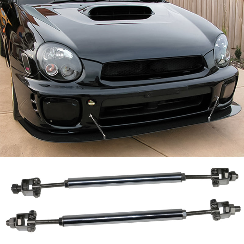 Honda Civic 62"-66" 3PCS A Style Black Front Lip with Strut Rods