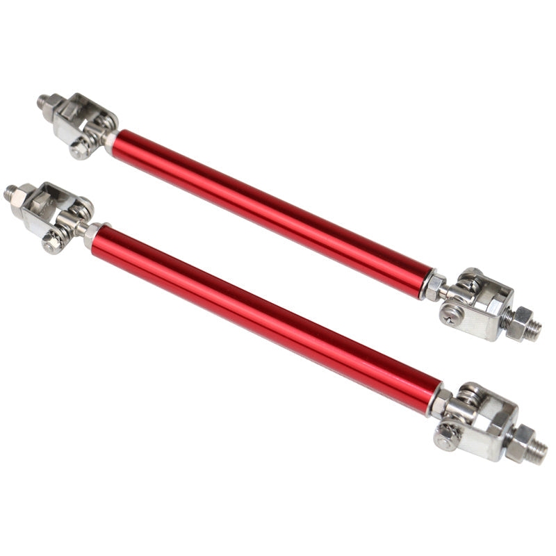 Honda Civic 62"-66" 3PCS A Style Black Front Lip with Strut Rods