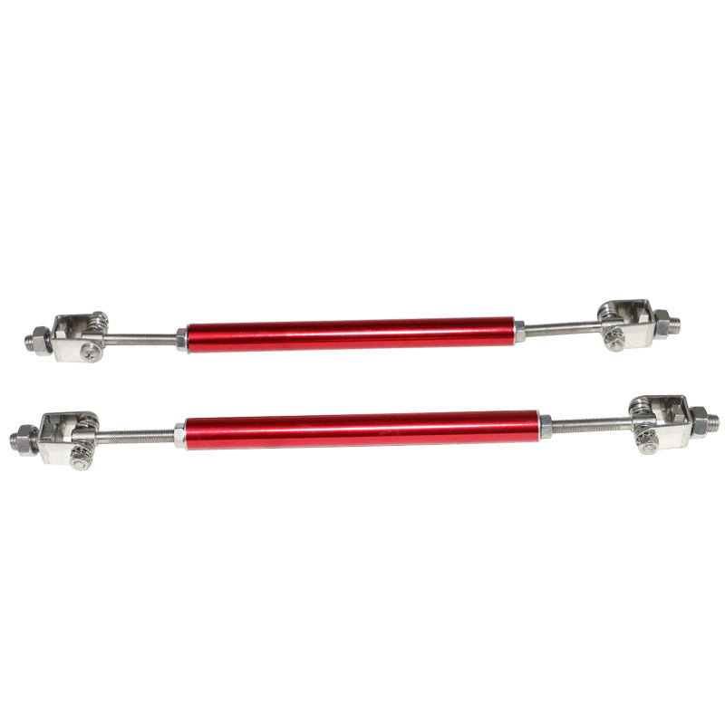 Honda Civic 62"-66" 3PCS A Style Black Front Lip with Strut Rods