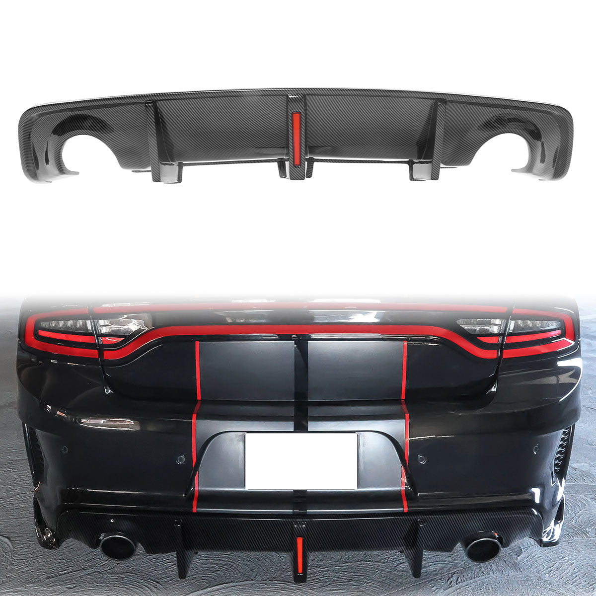 2020-2023 Charger Widebody Rear Diffuser Lip Apron Spat PP