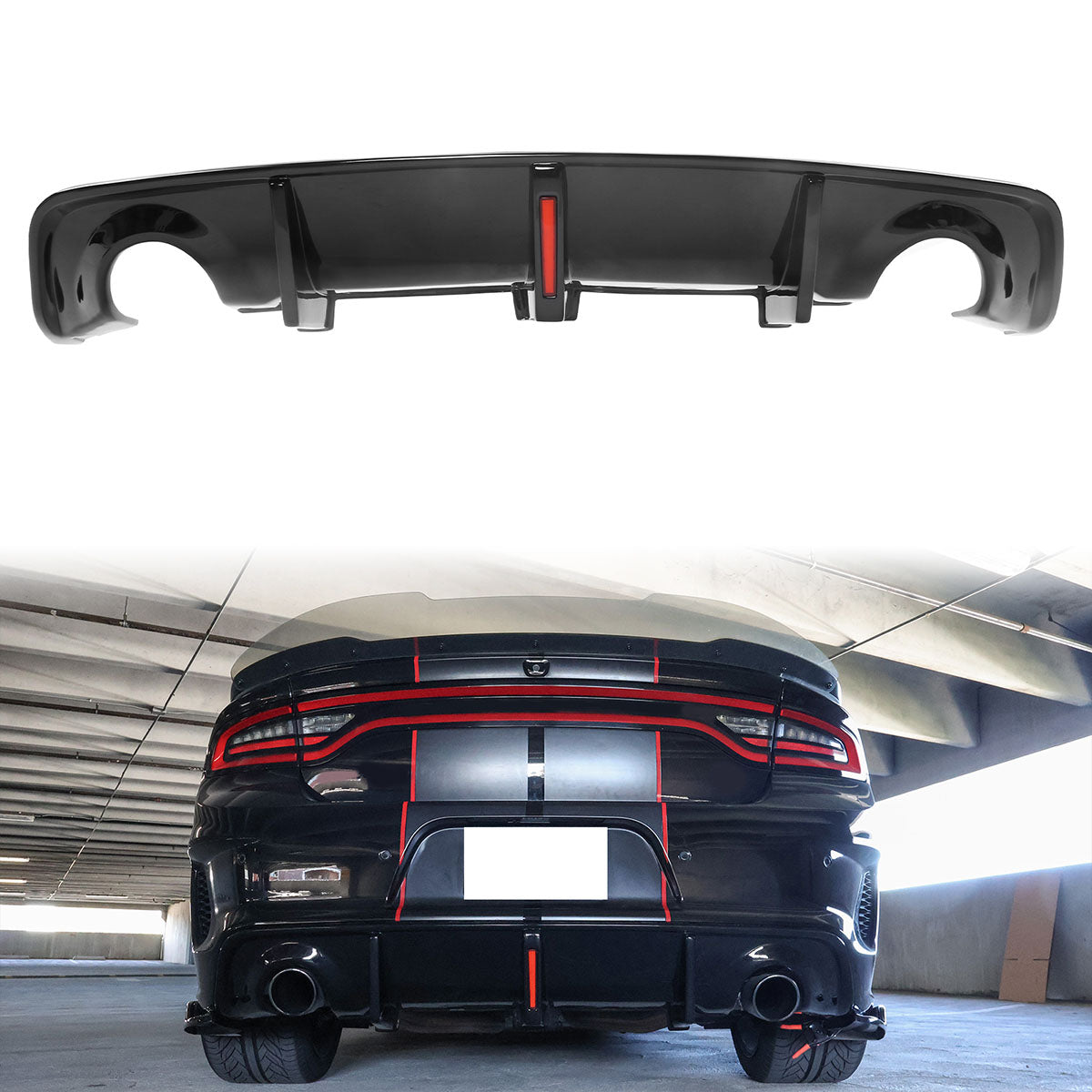 2020-2023 Charger Widebody Rear Diffuser Lip Apron Spat PP