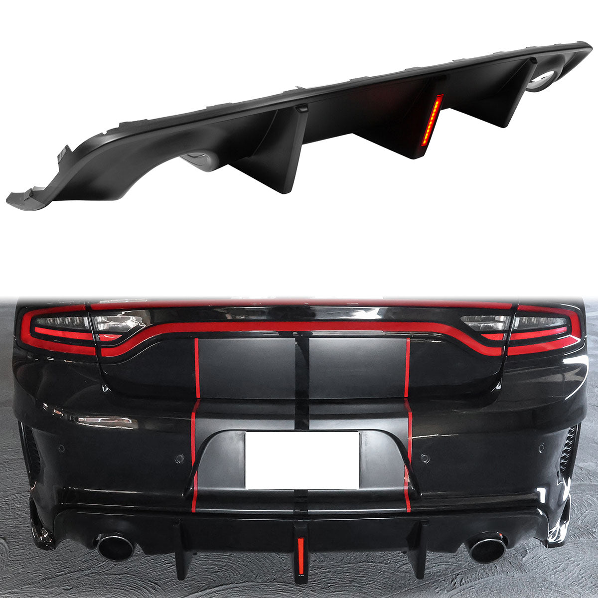 2020-2023 Charger Widebody Rear Diffuser Lip Apron Spat PP