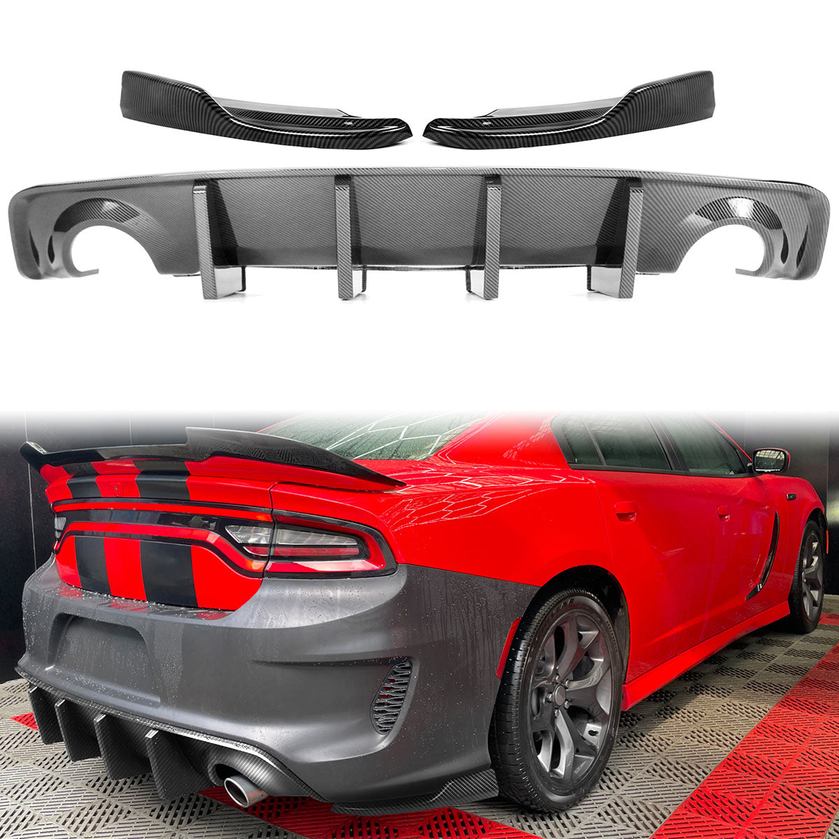 2020-2023 Dodge Charger IKON Rear Diffuser Apron Spat PP