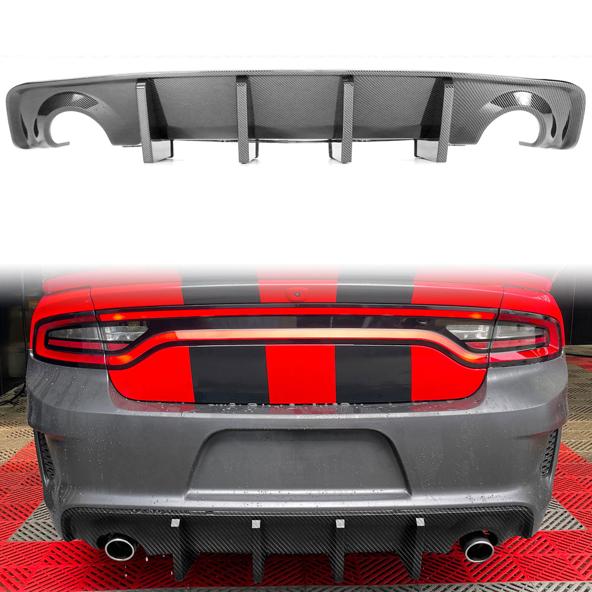 2020-2023 Dodge Charger IKON Rear Diffuser Apron Spat PP