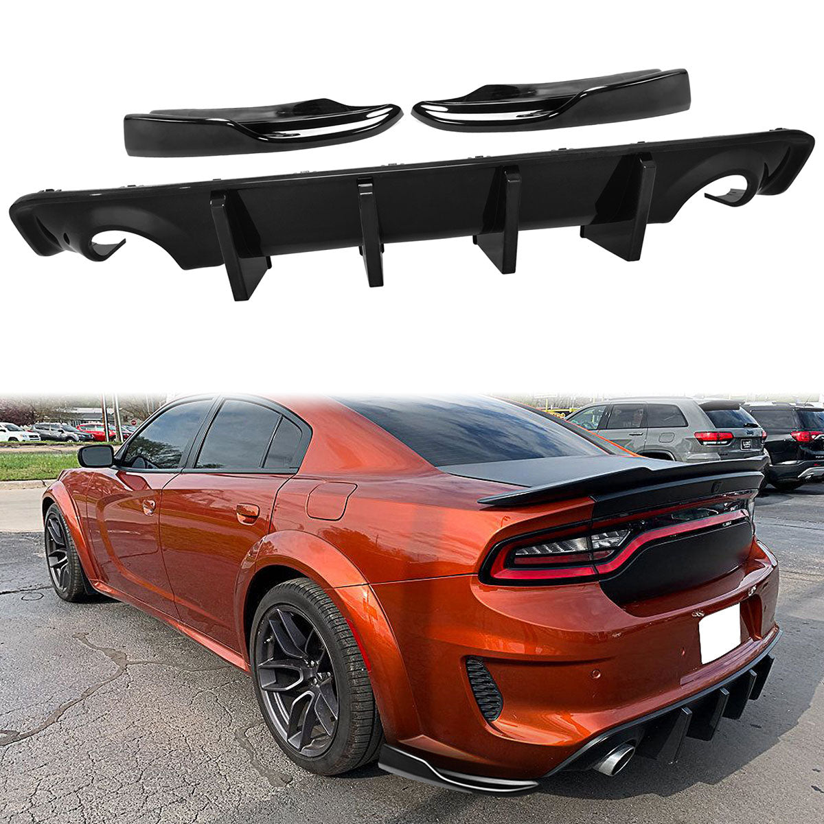 2020-2023 Dodge Charger IKON Rear Diffuser Apron Spat PP