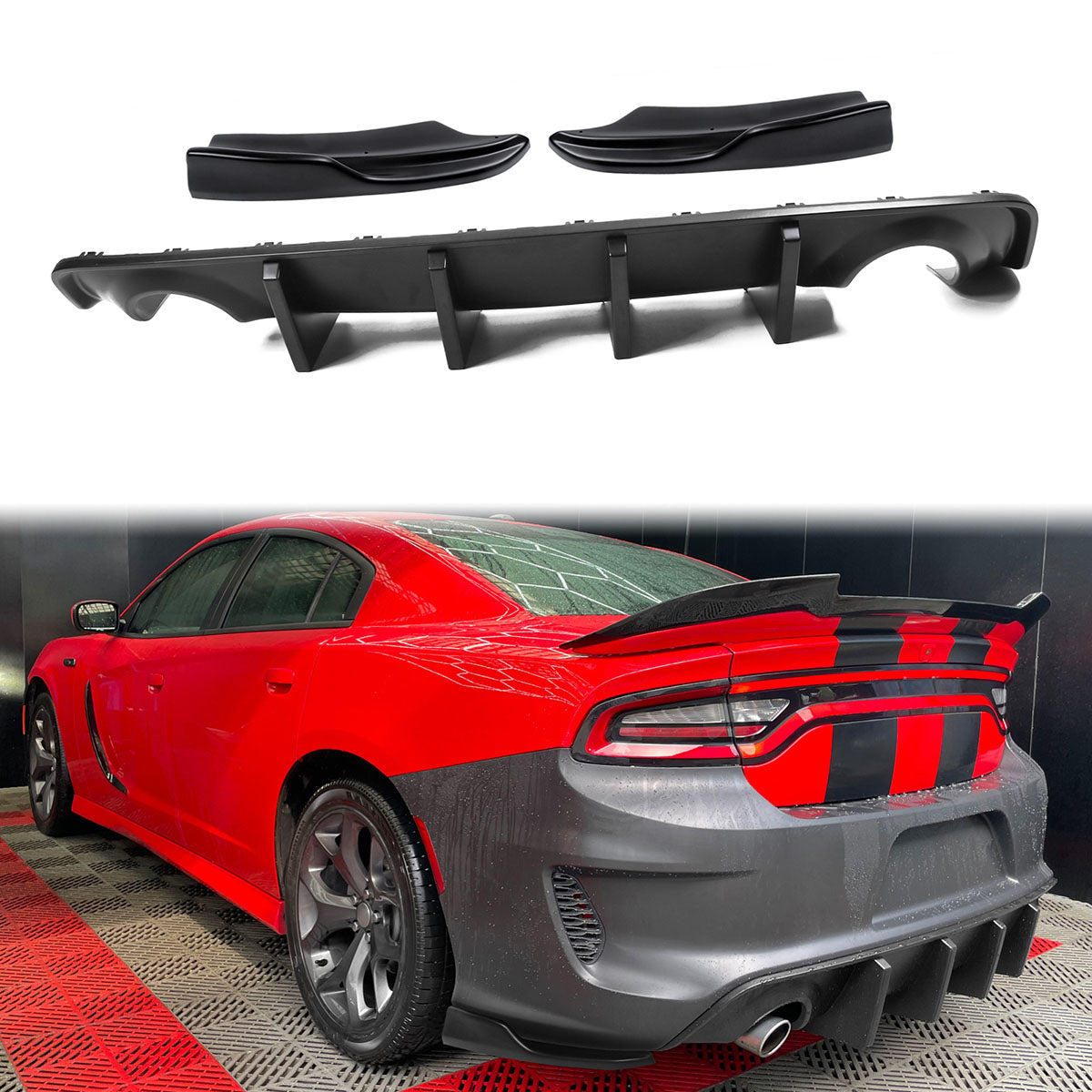 2020-2023 Dodge Charger IKON Rear Diffuser Apron Spat PP