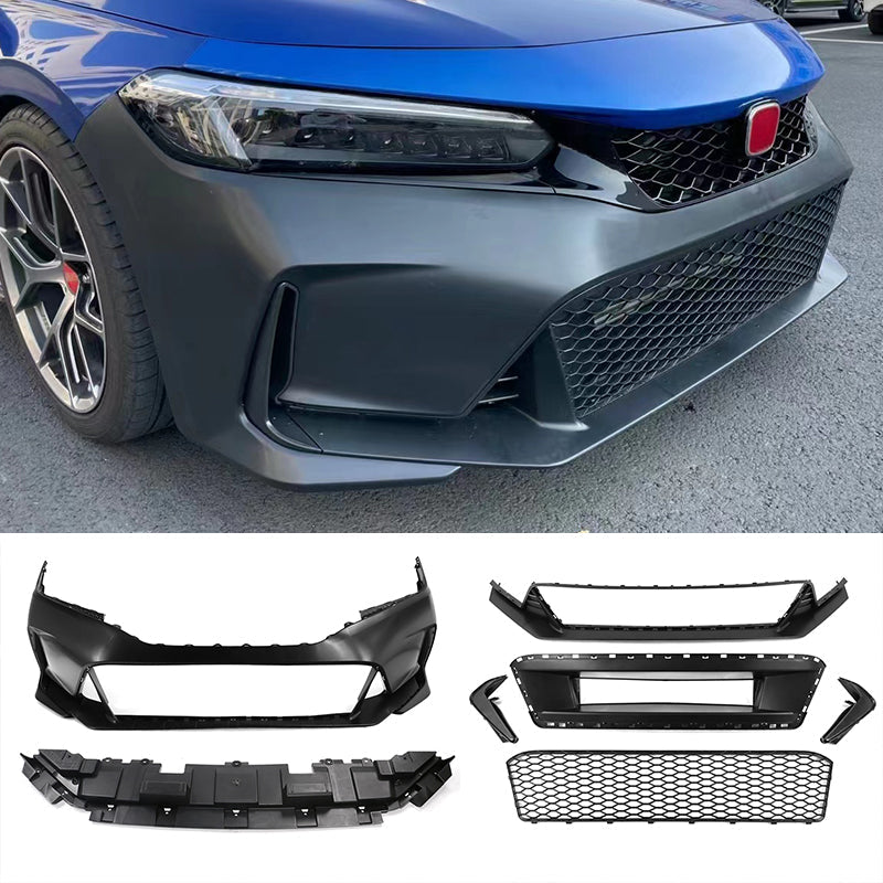 2022-2024 Honda Civic Type R Style Front Bumper Cover Set Unpainted PP