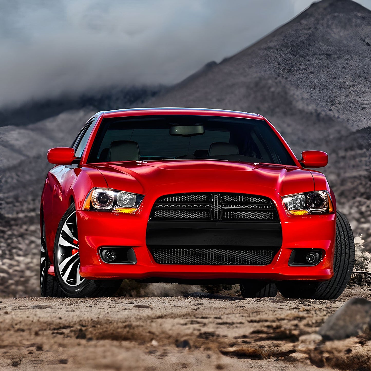 2011-2014 Dodge Charger SRT8 Front Bumper Cover + Grilles Unpainted PP
