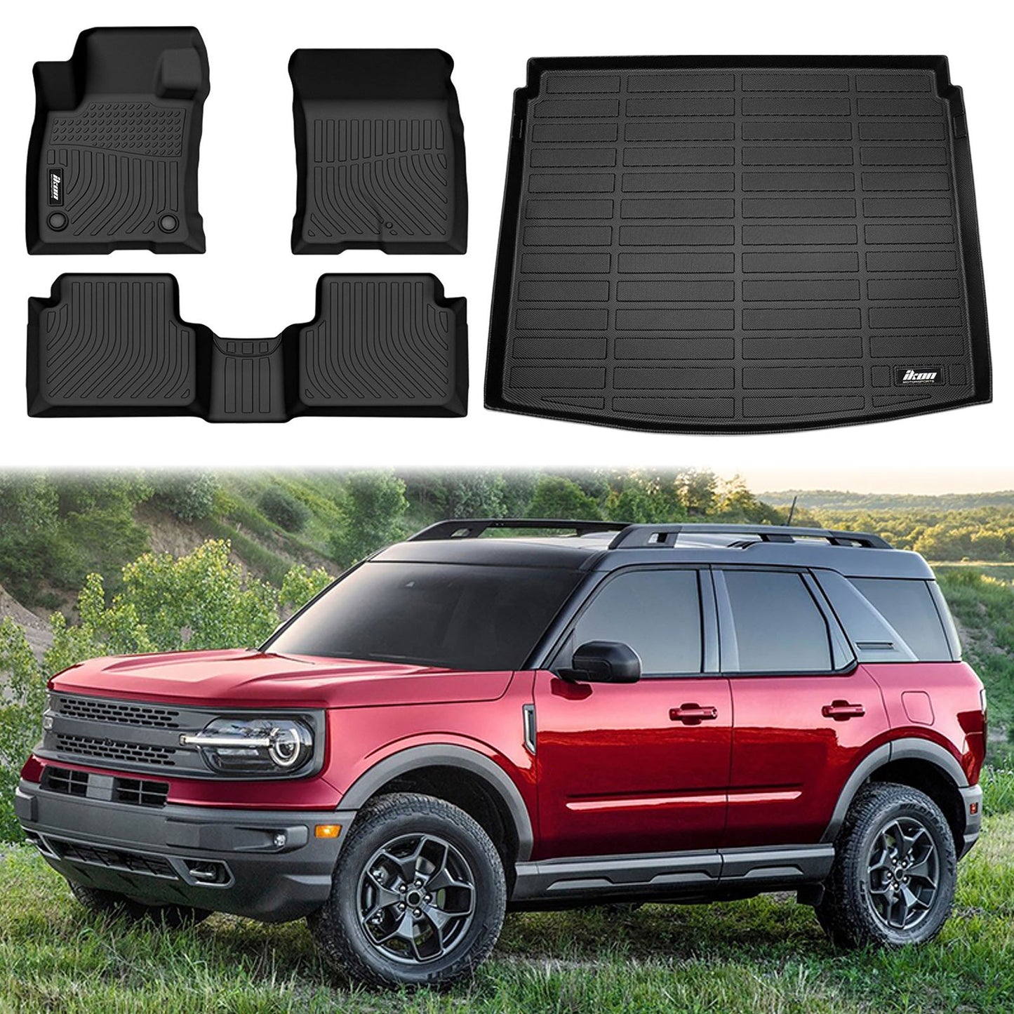 Car Floor Mat for 2021-2025 Ford Bronco Sport 3D Cargo Liner TPE