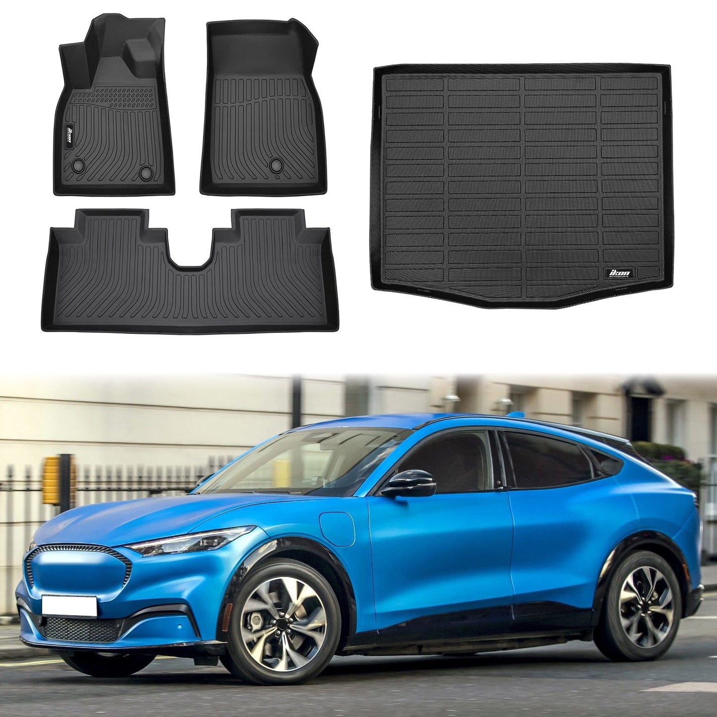 2021-2024 Ford Mustang Mach-E 3D All Weather Floor Mats Trunk Mat TPE