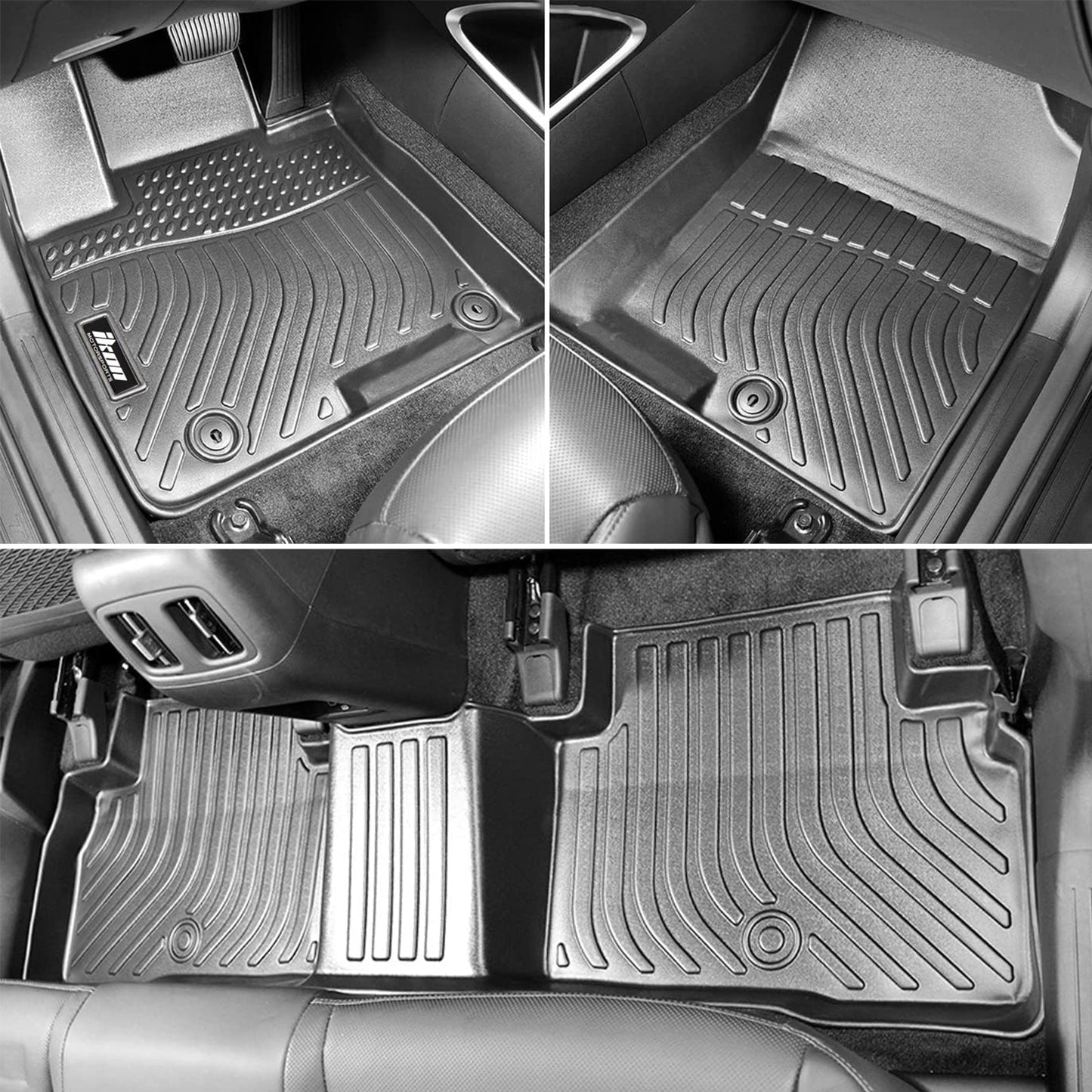 2022-2024 Hyundai Tucson Hybrid 3D Black Floor Mats + Trunk Mat TPE