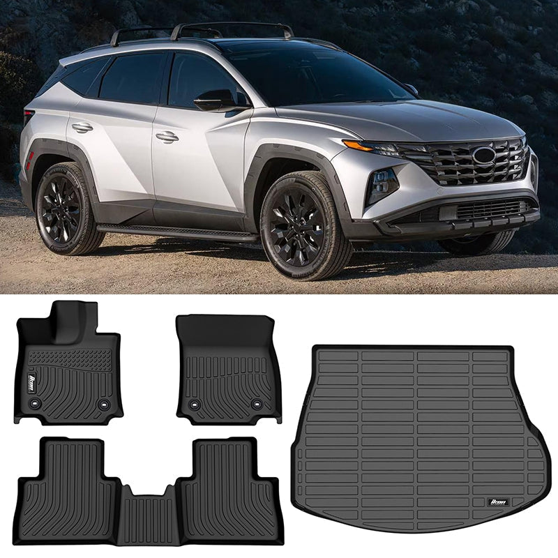 2022-2024 Hyundai Tucson Non-Hybrid 3D Floor Mats TPE + Trunk Mat