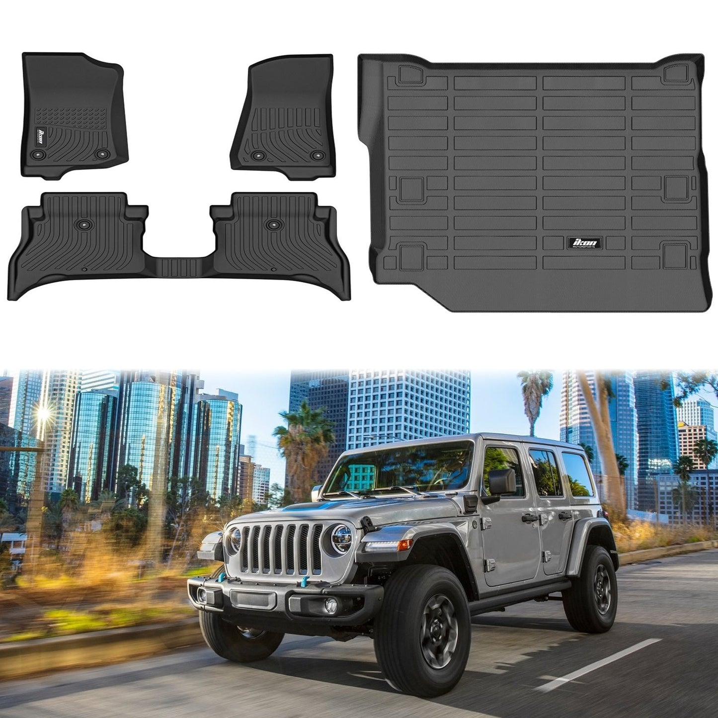 Car Floor Mat for 2021-2025 Jeep Wrangler All Weather Liner TPE