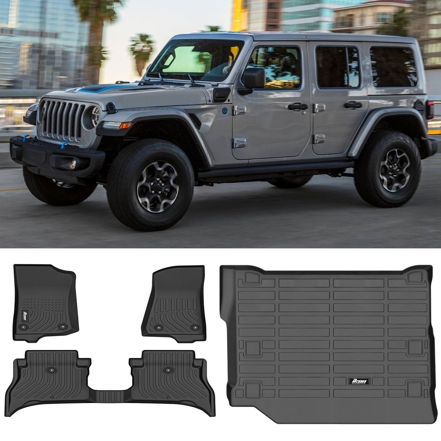Car Floor Mat for 2021-2025 Jeep Wrangler All Weather Liner TPE