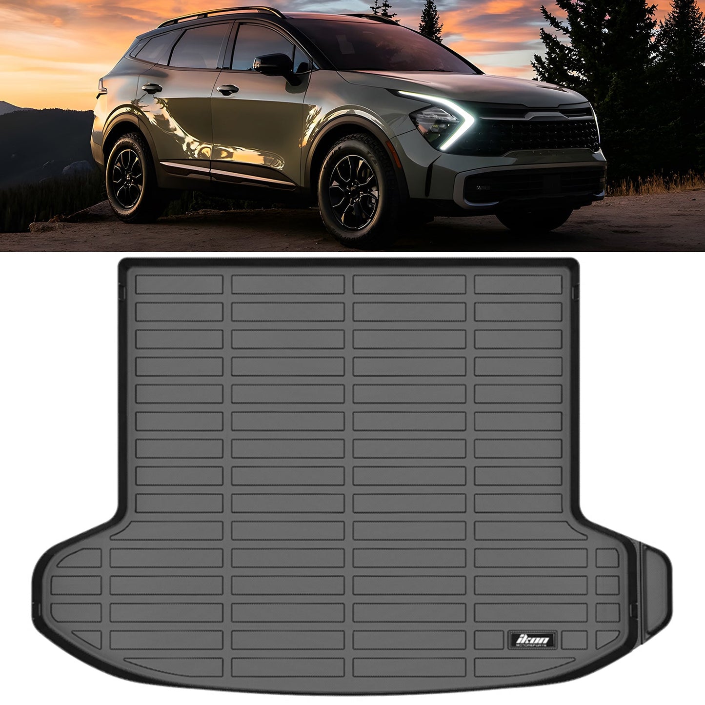 2023-2024 Kia Sportage Hybrid All Weather 3D Floor Mat TPE + Trunk Mat