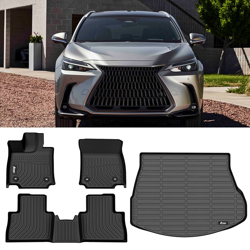 2022-2025 Lexus NX250 NX350 All Weather 3D Floor Mats TPE + Trunk Mat