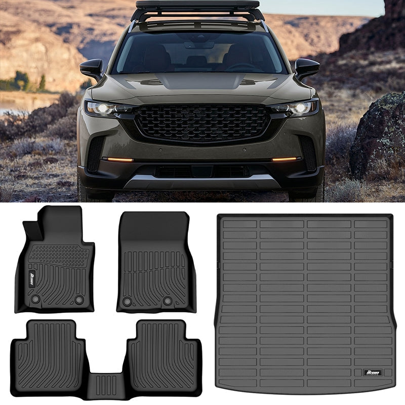 2023-2024 Mazda CX-50 All Weather 3D Molded Floor Mats TPE +Trunk Mat