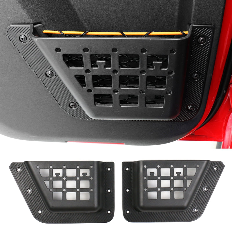 2021-2025 Ford Bronco 4-Door Black Door Storage Pocket Box ABS 4PCS