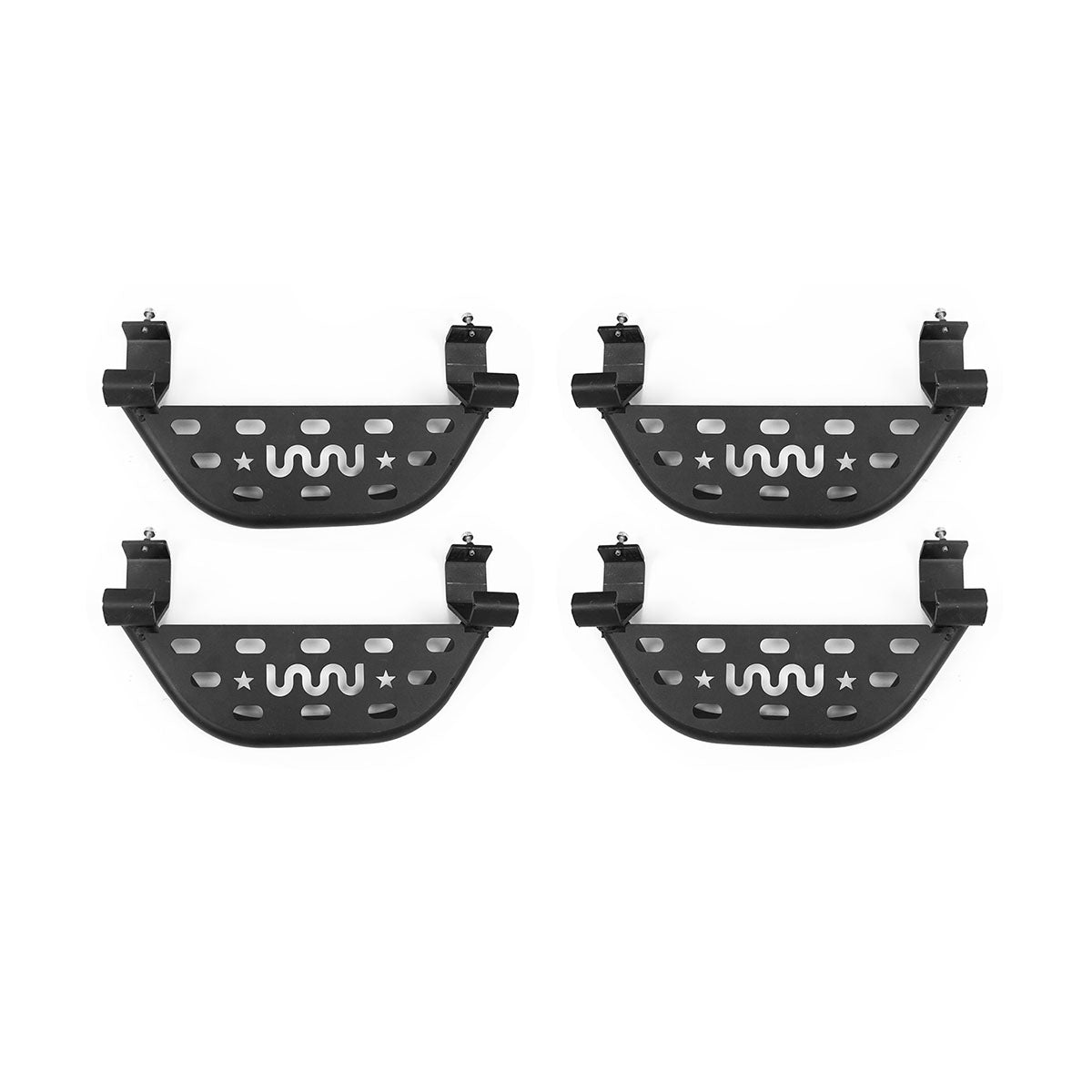 2021-2025 Ford Bronco 4 Door Black Rock Rail Side Step Tungsten Steel