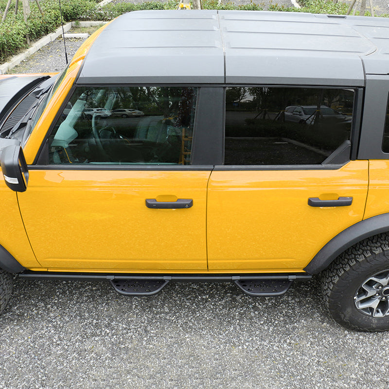 2021-2025 Ford Bronco 4 Door Black Rock Rail Side Step Tungsten Steel