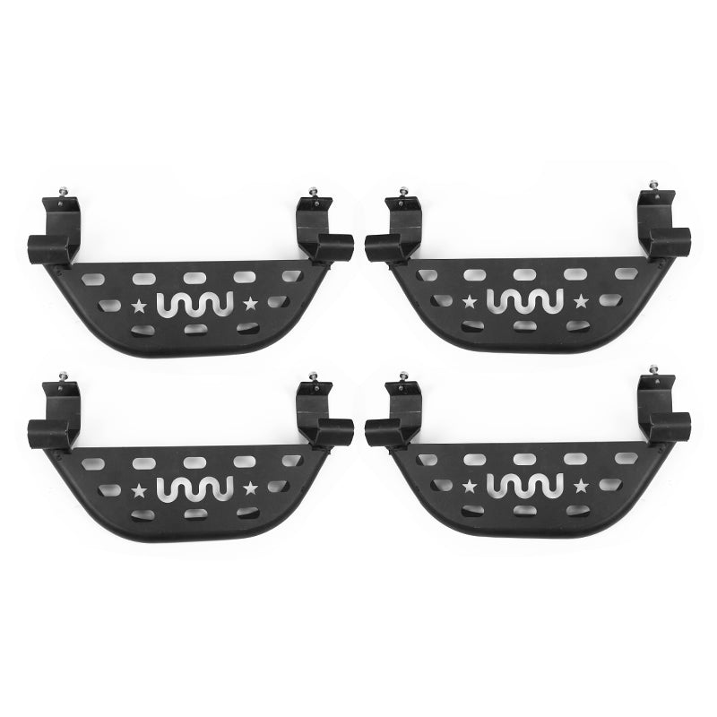 2021-2025 Ford Bronco 4 Door Black Rock Rail Side Step Tungsten Steel