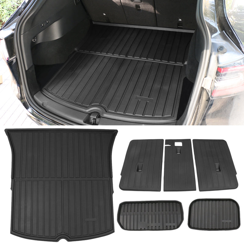 2020-2023 Tesla Model Y Black Trunk Mats Rear Seat Cover Injection TPE